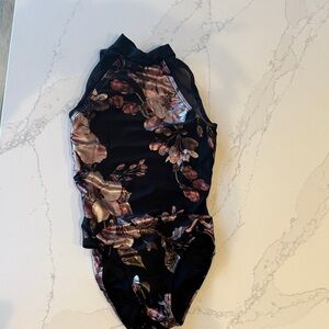 Balera Black Floral Leotard